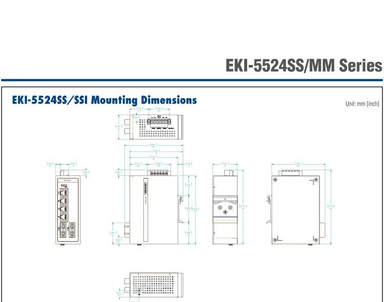 研華EKI-5524MMI 2光4電百兆ProView(組態(tài))系列工業(yè)以太網(wǎng)交換機(jī)(包含單模/多模、SC/ST接口)