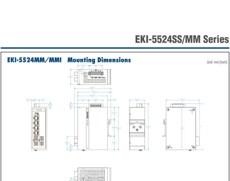研華EKI-5524MMI 2光4電百兆ProView(組態(tài))系列工業(yè)以太網(wǎng)交換機(jī)(包含單模/多模、SC/ST接口)