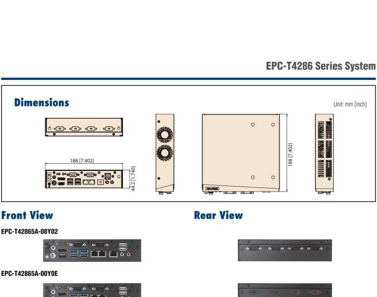 研華EPC-T4286 適配Intel? 第8/9代 Core? i 系列處理器，搭載H310芯片組。1U超薄高度，性能強勁。